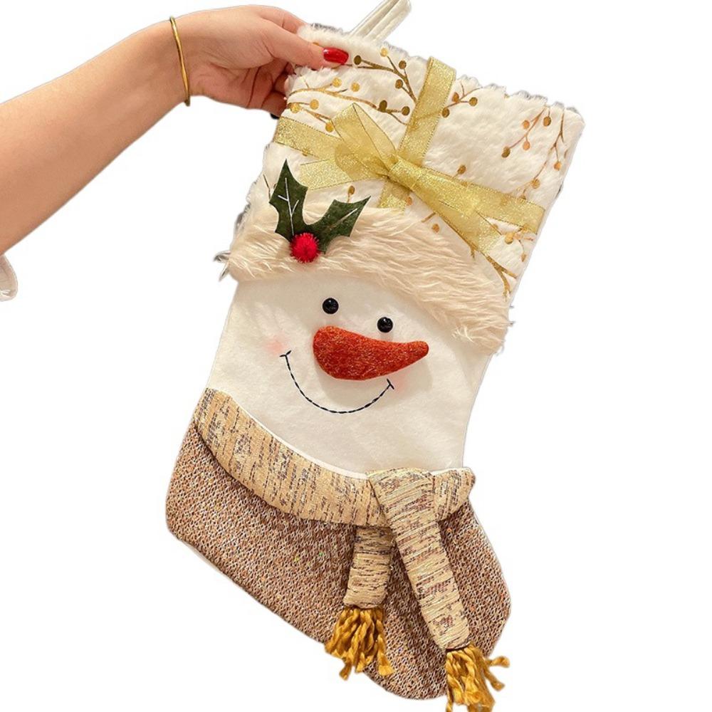 Hanging Christmas Socks Santa Claus Xmas Tree Ornament Gift Creative Christmas Candy Bag Party