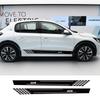 2 шт. Полосы-наклейки на пороги боковые двери автомобиля Для Peugeot 208 gt Тюнинг Автоаксессуары Линейная графика Виниловые ПВХ наклейки