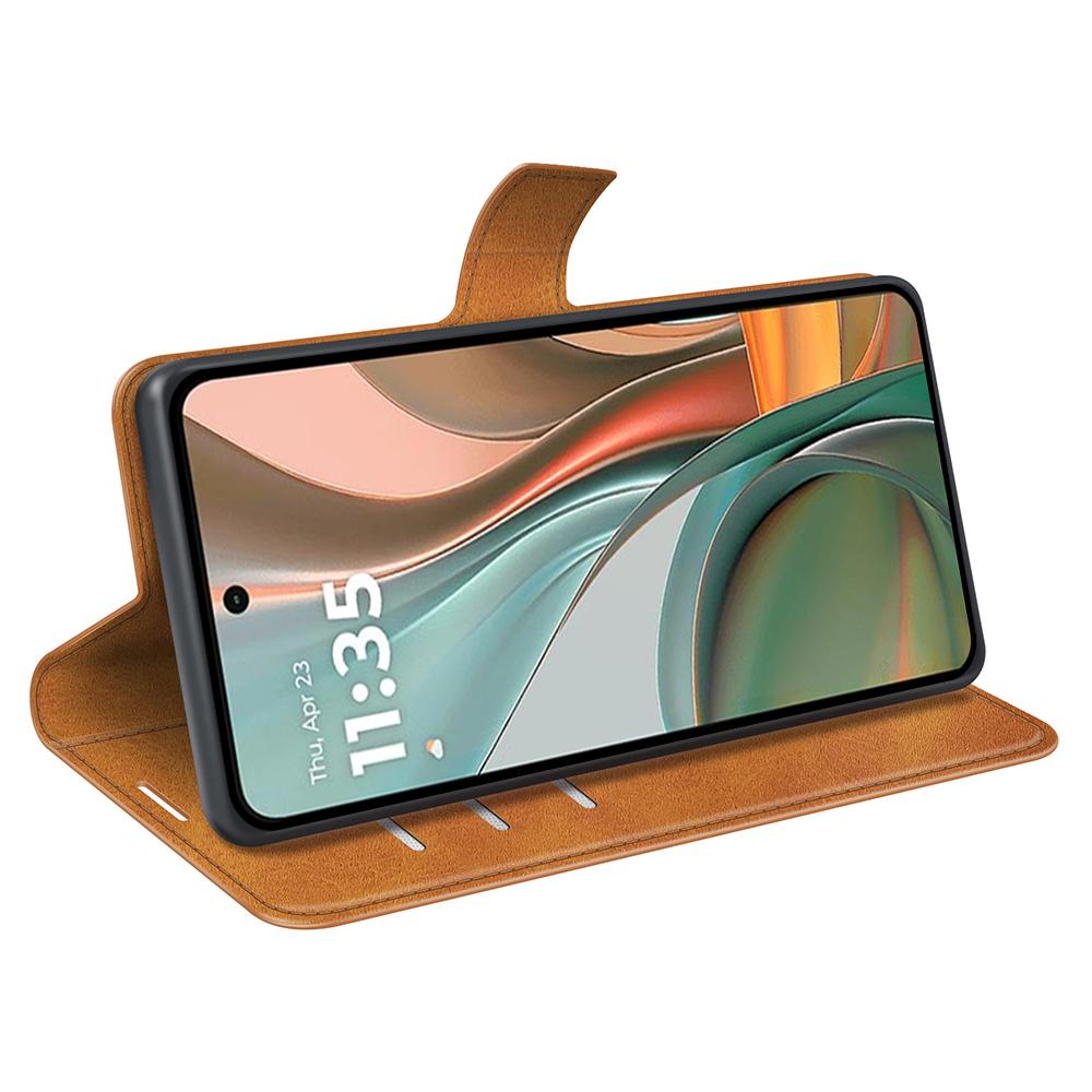 Чехол-подставка для Motorola Moto G75 5G, противоцарапный, с текстурой телячьей кожи, чехол для телефона