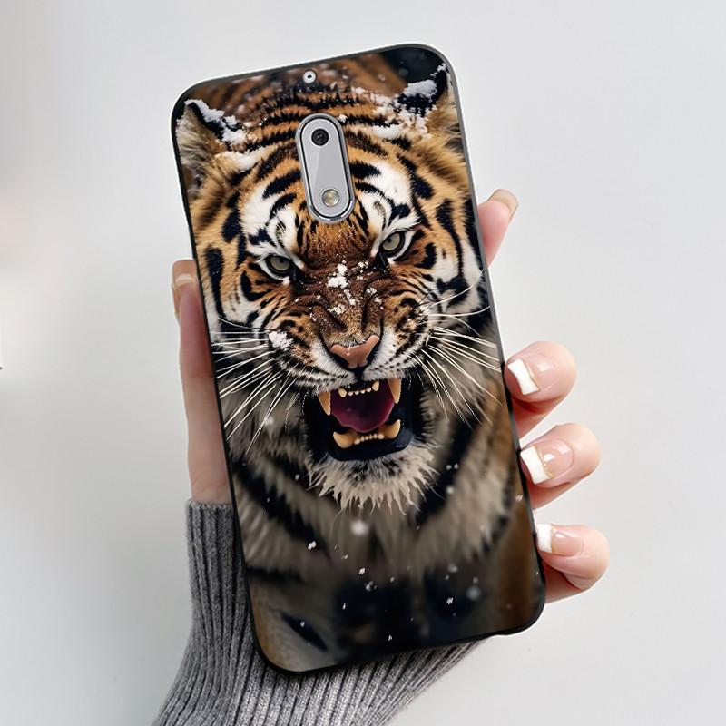 Для Nokia 6 Новый Модный Простой Черный Чехол Для Телефона Для Nokia 6.1 Plus/Nokia X6 Мягкий Противоударный Бампер Милый Кролик Светильник Чехол