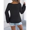 Sexy Off Shoulder Knit Tops For Women Loose Slash Neck Hollow Out Long Sleeved Knit Sweater Casual Loose Feminina