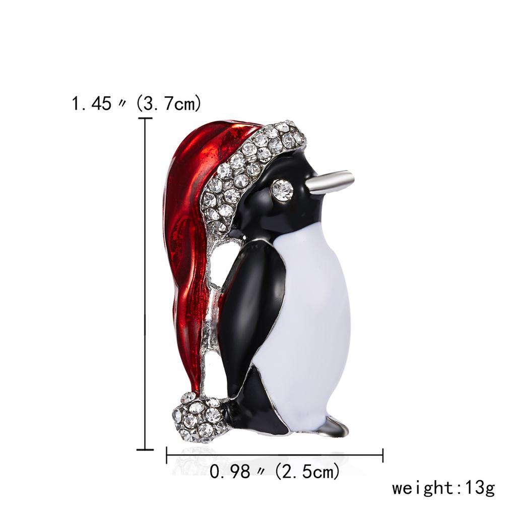 Rinhoo Zircon Santa Claus Gloves Brooches For Women Christmas Tree Snowman Snowflake Lapel Pins Christmas Jewelry