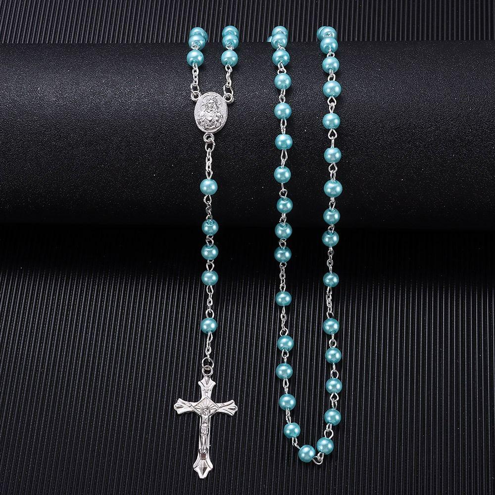 6 мм четки бусины четки католическое ожерелье простой стиль женское ожерелье для девочки-подростка