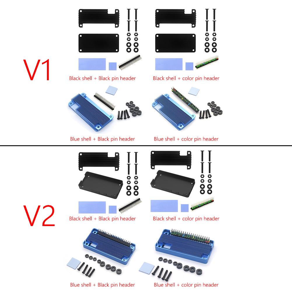 Корпус-радиатор из алюминиевого сплава для Raspberry Pi Zero/Zero W/Zero 2W Легкий корпус из алюминиевого сплава