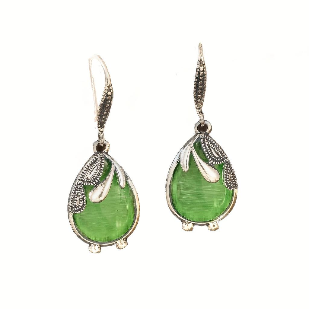 Натуральный нефрит Hetian, зеленый нефрит, безопасная пряжка, серьги, украшение из яшмы для женщин