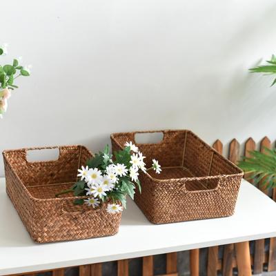 Декоративная корзина для хранения ручной работы из ротанга настольная корзина для хранения плетеная корзина бамбуковая корзина для мелочей гостиная балкон кухня