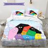 Barbapapa Pattern Bedding Home Decoration Birthday Gift ( 1 duvet cover + 2 pillowcase, without core),fan merchandise.