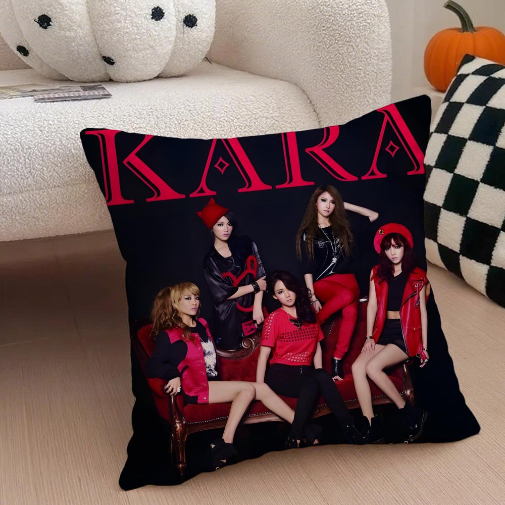 GirlGroup Kpop KKara Cushion Cover Throw Pillow Cover Hidden Button Durable Polyester Chair Cushion