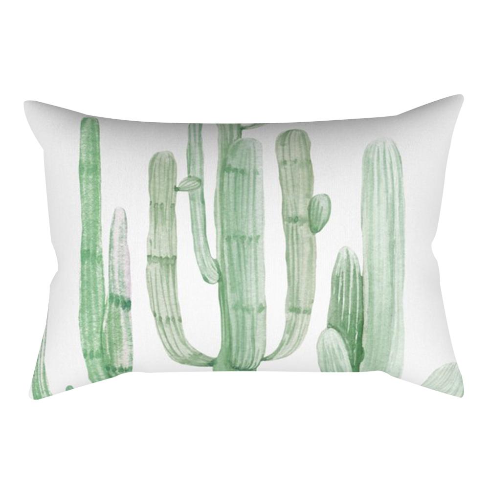 Декоративная наволочка с растительным светом кактуса для спальни, гостиной, дивана, стула, автомобиля, наволочка 30x50 см, домашний декор, наволочка