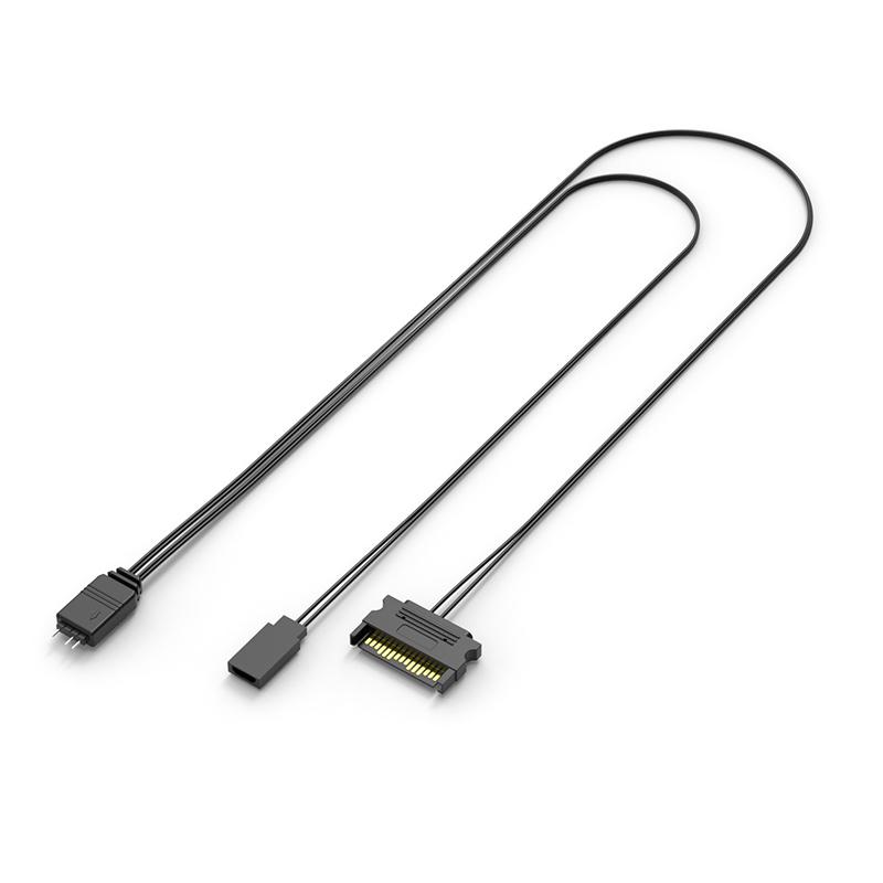 ARGB контроллер 5V 3Pin интерфейс SATA удлинительный кабель контроллер подсветки адаптер для ПК вентилятор кулер для процессора вентилятор светодиодная лента радиатор