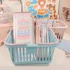 Пластиковая корзина-органайзер, переносной ящик для хранения покупок, настольный органайзер для игрушек и канцелярских принадлежностей