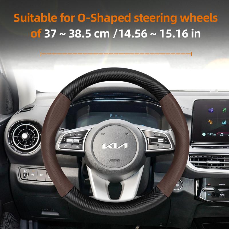 Для KIA Чехол на руль из перфорированной кожи с текстурой под карбон Sportage Nq5 Rio 3 4 Ceed Jd Stonic Stinger Forte Picanto