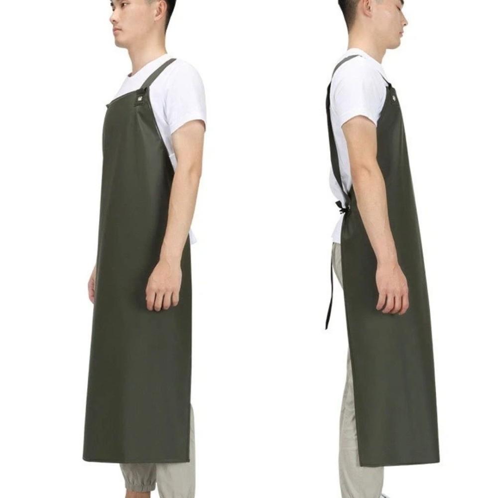 PU Oil Proof Apron Breathable Household Cleaning Apron Work Apron For Fish Killing Slaughter
