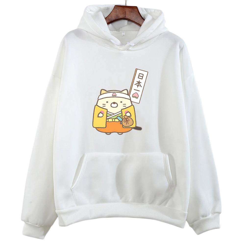 Sumikko Gurashi Cat толстовки японские модные толстовки для девочек повседневные женские/мужские пуловеры с длинными рукавами мультяшная эстетичная толстовка