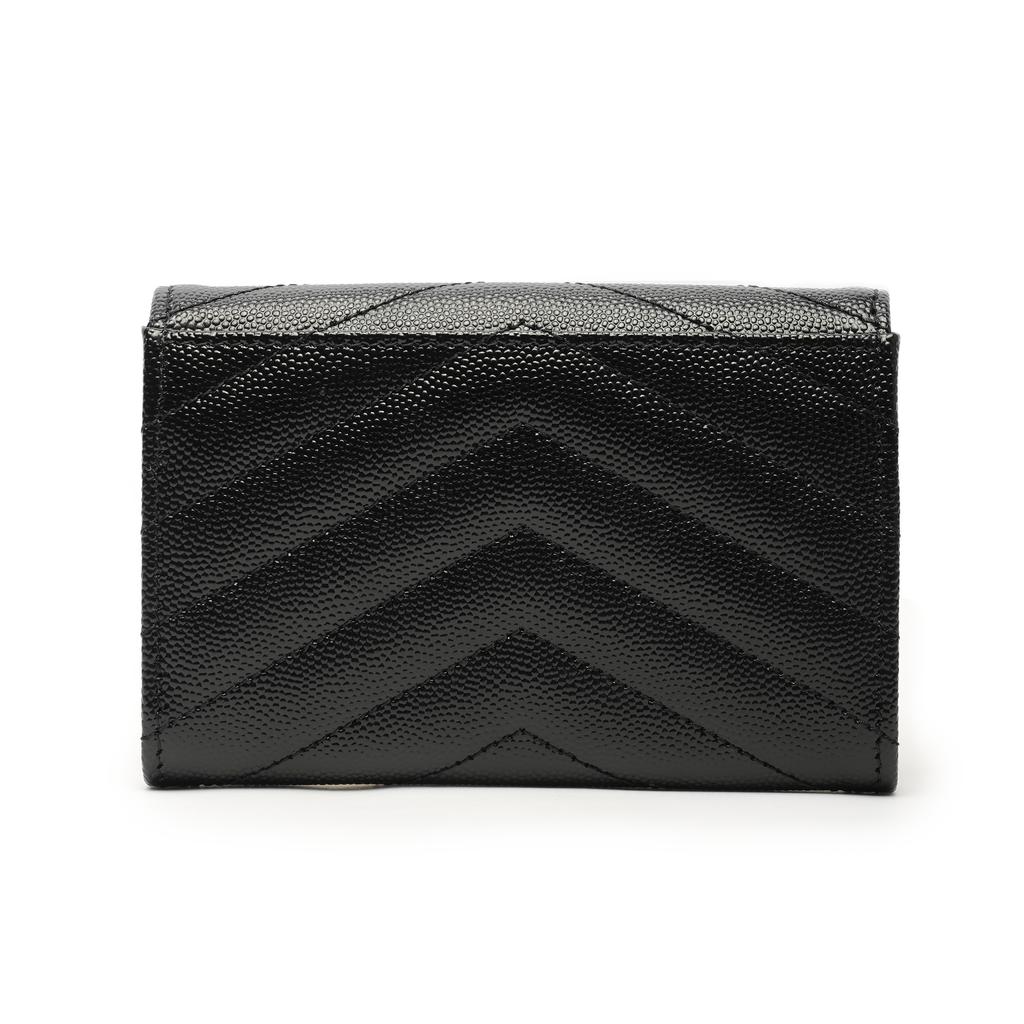 Saint Laurent Monogram Compact Wallet Nero Women Wallets Black 414404-BOW01-1000