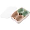 Bento Cups, Silicone Cups (Freezer/Microwave/Oven/Dishwasher Safe/Case Included), Baby Food and Side Dish Cups (Rounded Oval Storage Cups), A-7