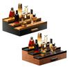 3 Tiers Wooden Perfume Display Stand with Storage Drawer Large Capacity Desktop Perfume Organizer Storage Box