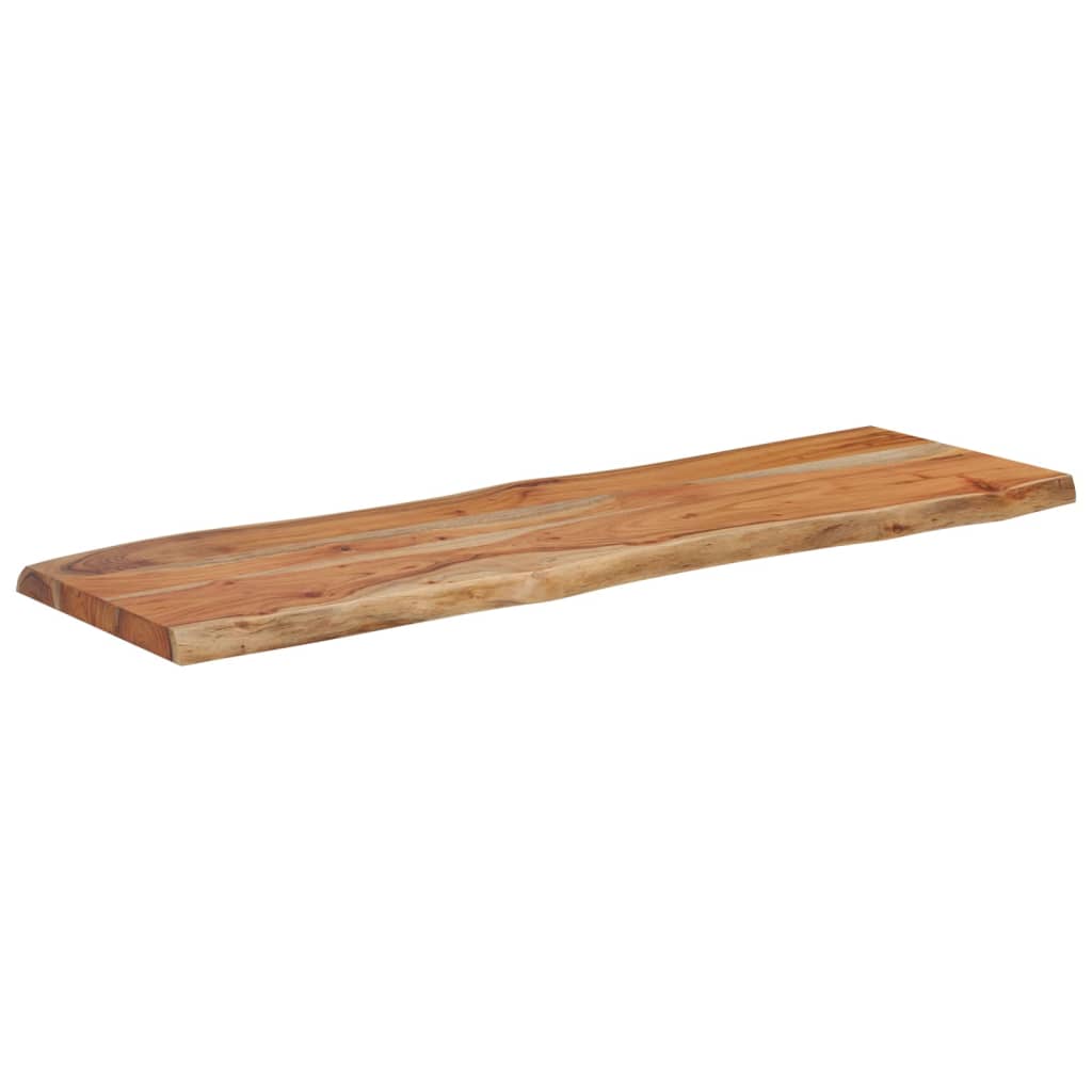 Table Top 110x40x2.5 cm Rectangular Solid Acacia Wood Live Edge