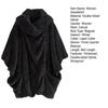 Women Winter Sweatshirt with Pockets Double-sided Velvet Baggy Irregular Large Turn-down Collar Solid Color