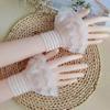 Cover Gloves Sweater Decorative Fake Sleeve Lace Cuffs Ruffles Elbow Sleeve Detachable Sleeve Cuffs