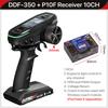 DUMBORC 2.4G 10-канальный цифровой радиопульт управления DDF-350 передатчик с приемником для радиоуправляемой машины, лодки, танка, ЖК-дисплей, система FHSS