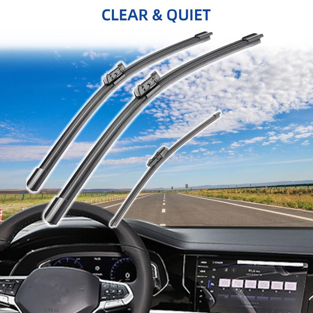 3 шт. для SKODA Karoq 2017-2020 26 "18" 13 "передние и задние щетки стеклоочистителя лобовое стекло резак для окон аксессуары 2017 2018 2019 2020