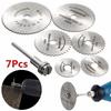 7pc Metal Circular Saw Disc High-quality Core Shaft Tapered Thread Core Shaft Handle Cutting Wheel Cone Rotating Tool Cone Shaft