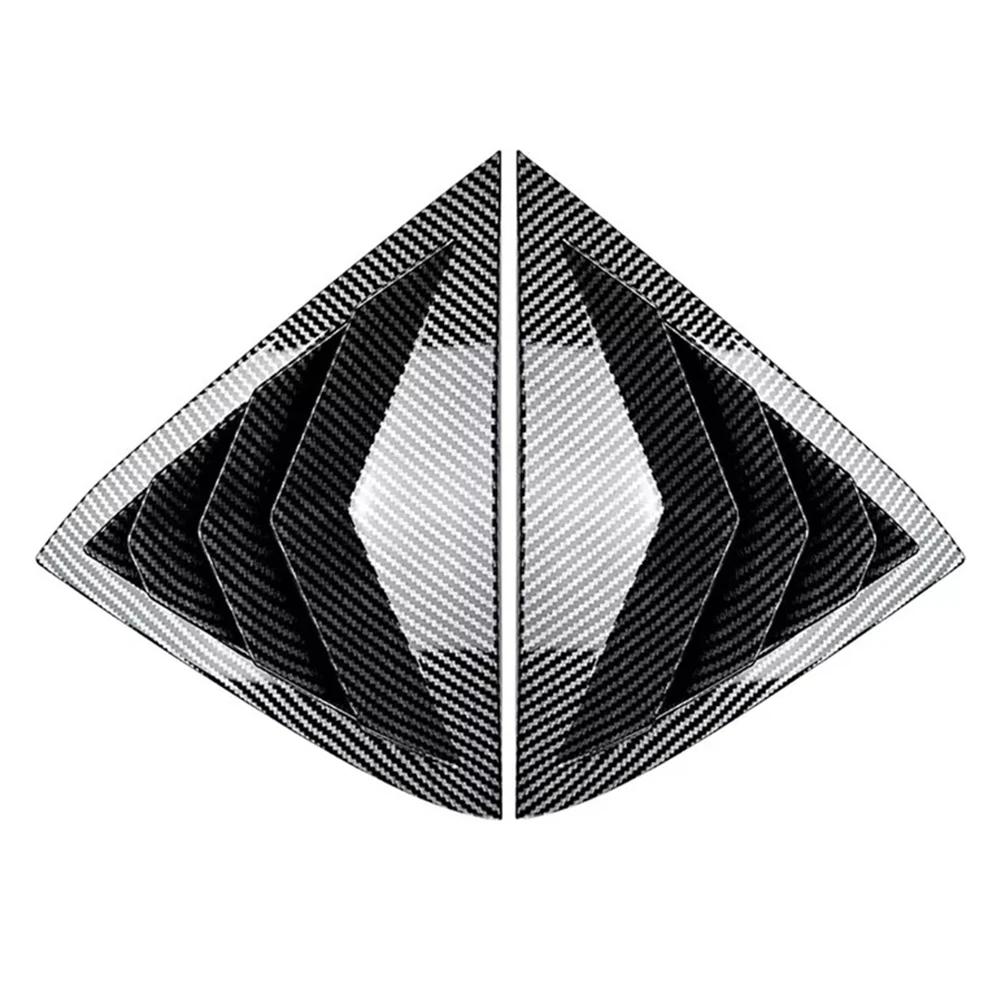 1 Pair Plastic Rear Door Glass Shutter Louver Cover Trim For Ford Fiesta MK7 7.5 2008-17 Parts Accessories