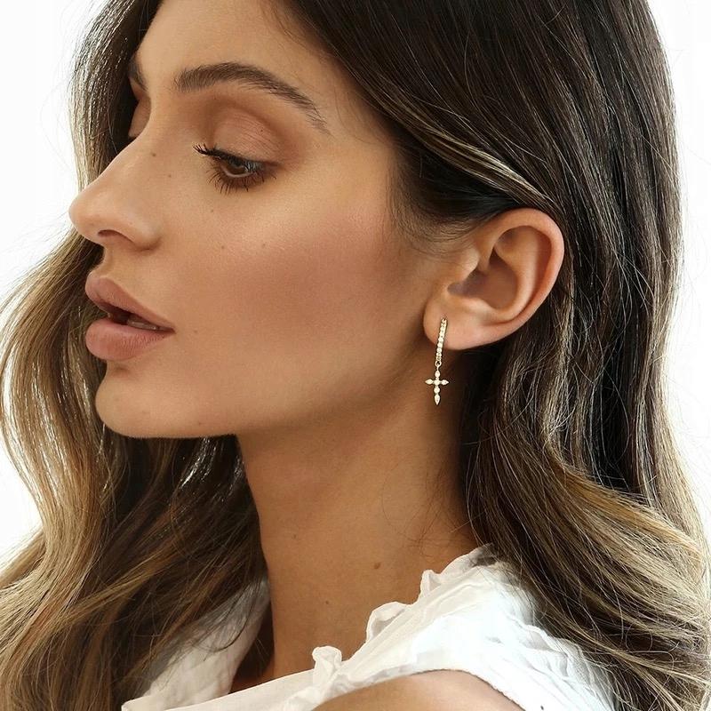 Fashionable Classic Copper Earrings K03 Gold
