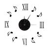 Musical Note Wall Clock with Vinyl CD Dial Plate and 3D Roman Numerals for Home Decor
