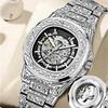 Luxury Men' S Business Automatic Mechanical Watch- Waterproof, Luminous, Skeleton Dial, Stainless Steel
