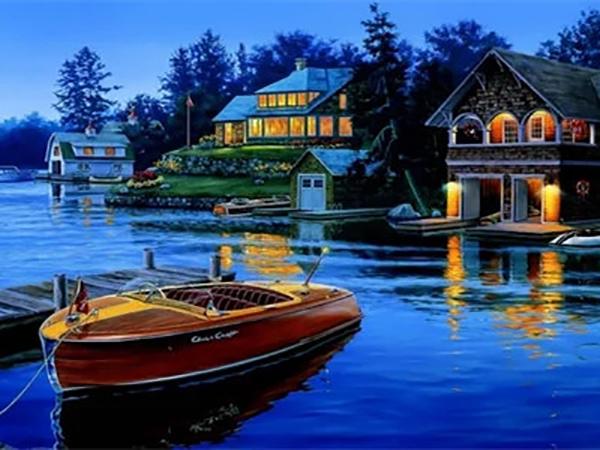 Ночная картина с бриллиантами, бриллианты, 5d, быстрая доставка, декоративные картины, мозаика, вышивка, полный аксессуар, художественный комплект, ручка