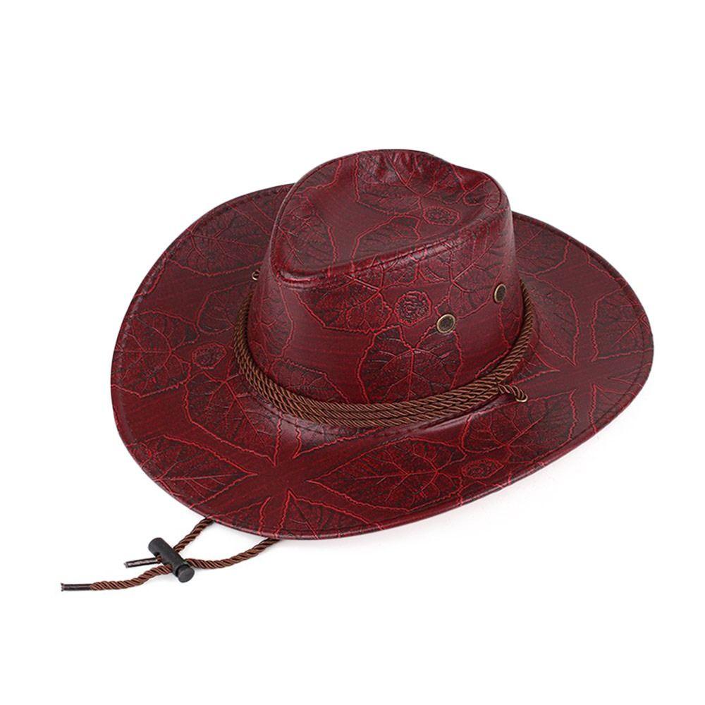 Ковбойская рыцарская шляпа для женщин и мужчин, кожаные кепки, кепки в стиле вестерн, винтажная кепка для джентльмена в джазовом стиле, большая козырек для лугов, лето и осень
