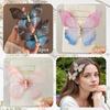 Pearl Tulle Butterfly Hair Clips, Fairy Side Hair Barrettes, Women Girls Forest Wedding Photo Hair Accessories 6 Pack