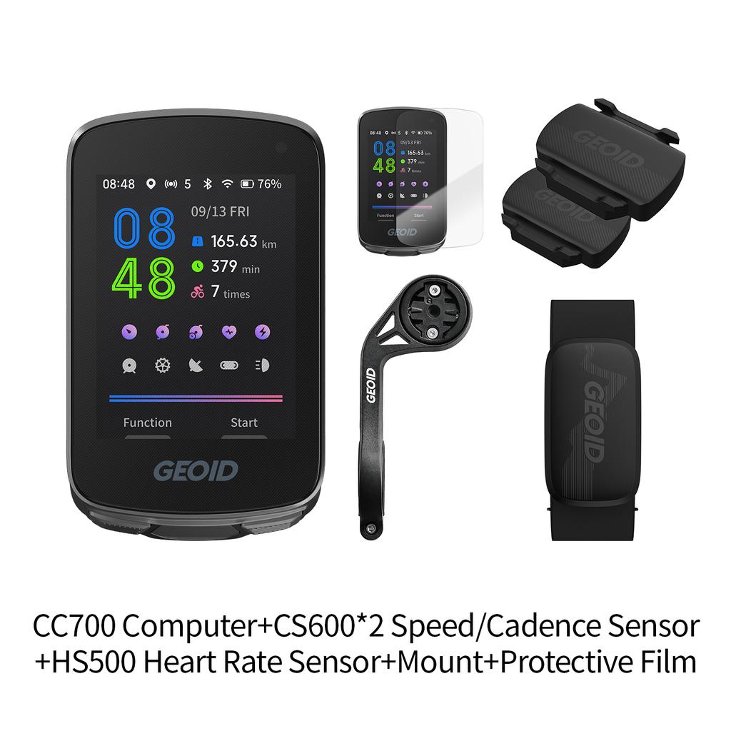 GPS-велокомпьютер GEOID CC700 с 2,8-дюймовым цветным экраном, велоспидометр с навигацией по маршруту, WIFI, водонепроницаемый велоодометр