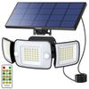 Intelamp Solar with Motion Sensor Solar LED Light with 6000mAh 1200 No Electricity Cost Automatic 3 Intelligent Solar IP65 Disaster Garden Outdoor