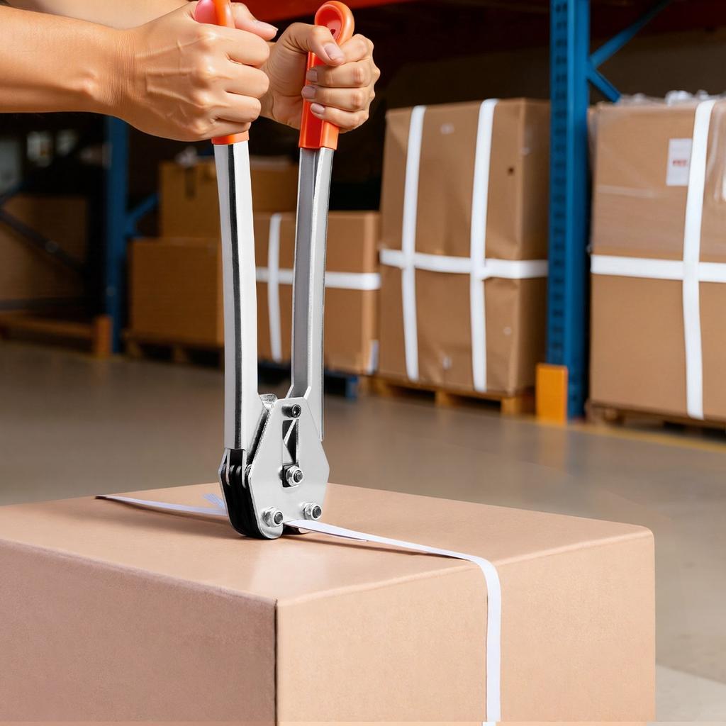 Banding Strapping Kit, Heavy Duty Banding Sealer Tool with 100 m Length PP Band, 100 Metal Seals, Plastic Manual Pallet Packaging Strapping Kit for