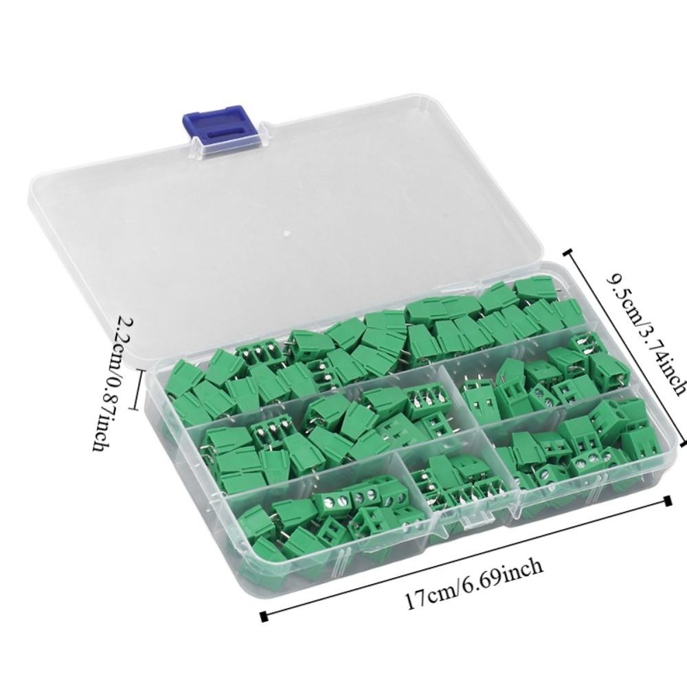 80 шт. KF128 2P 3P Винтовая клеммная колодка Шаг 5 мм Соединитель клемм для проводки Электрические проекты