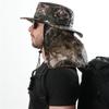 Men's and Women's Outdoor Camouflage Sun Protection Hat Neck Protection Devil Hat Sunshade UV Protection Bucket Hat Leaf Shawl Hat