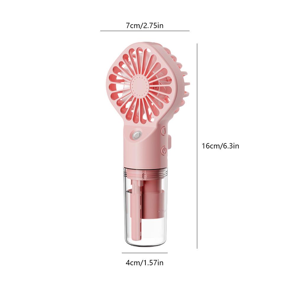 Handheld Mini Air Conditioner USB Rechargeable Portable Silent Humidification Small Fan Cool Mist Spray Fan for Home/Office/Dorm