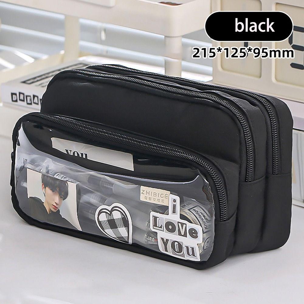 Multilayers Pencil Case Staircase Style Stationery Storage Pouch Pen Bag  Office School Supplies