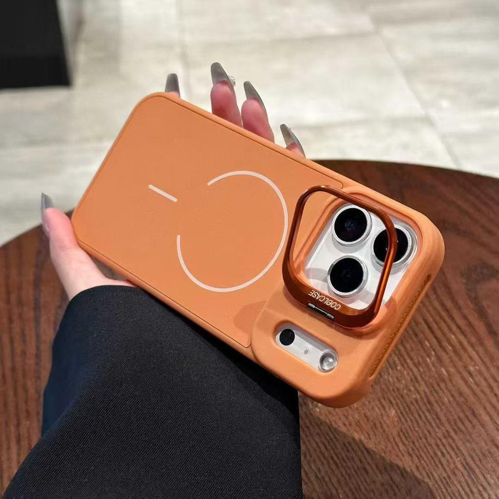 Тонкий кольцевой магнитный держатель подходит для iPhone17promax, матовый чехол для мобильного телефона, защитный чехол со держателем для объектива Apple 16.