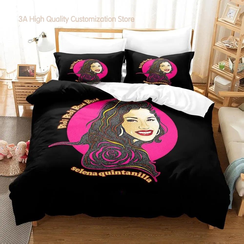 Популярный комплект постельного белья Селены Кинтанилья Односпальный Двуспальный Полный Queen King Размер Комплект для кровати Взрослая спальня Комплекты пододеяльников Комплект простыней