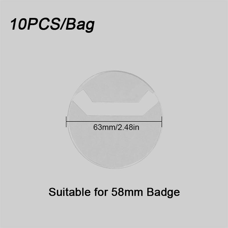10 шт., чехол для хранения значков, украшение для значков, круглый чехол для коллекционных игрушек, защитный чехол для значков, аниме, 2 размера