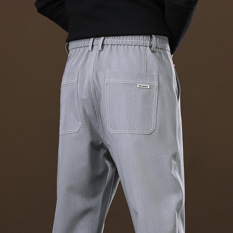 Универсальные мужские повседневные брюки для бизнеса, мужские брюки с небольшими прямыми штанинами
