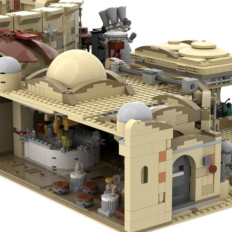 A New Hope StarW Seriers Desert Village Eisley-Cantina Tatooine Luke's X-34 Soro Speeder Fight Spacecraft Building Block Toy