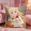 HHimouto UmaruchanS Cushion Cover Premium Comfort Reversible Pillow Cove Two In One Design For Any Room  Car Interior
