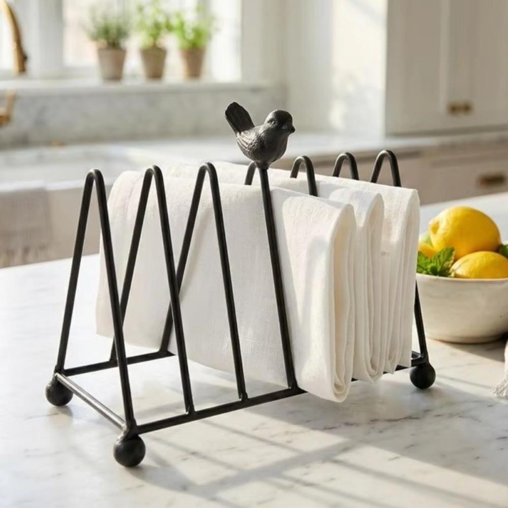 Практичный Ретро Кухонный Органайзер для Посуды Декоративная Многоуровневая Металлическая Сушилка для Посуды Книжная Полка Дизайн Птицы Органайзер для Хранения Посуды Дом