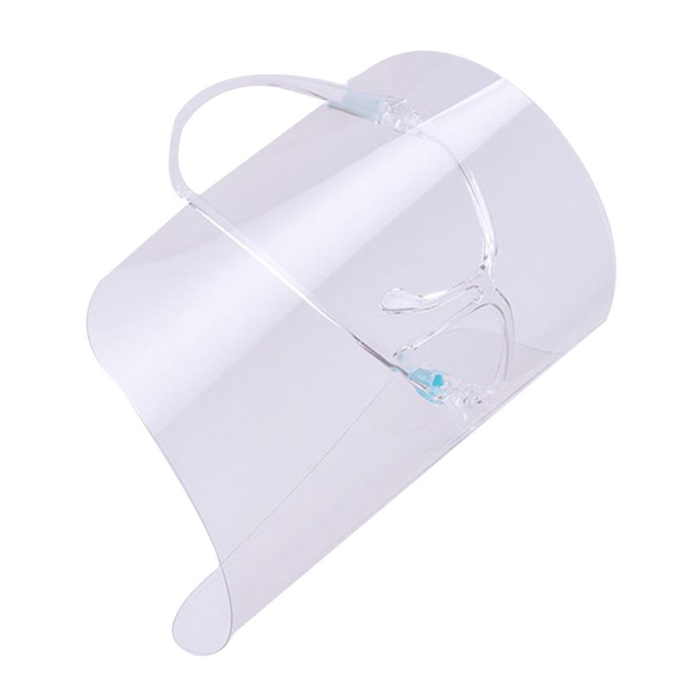 Защитный рабочий экран с прозрачным козырьком во весь экран и очками