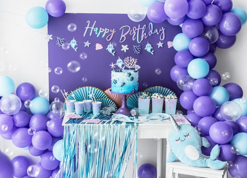 Partydeco Kurtyna Party Kolor Niebieski 90X250Cm